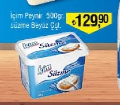 İçim Peynir 500Gr Süzme Beyaz Çşt