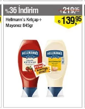 Hellmann'S Ketçap+ Mayonez 845Gr