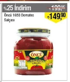Öncü 1650 Domates Salçası