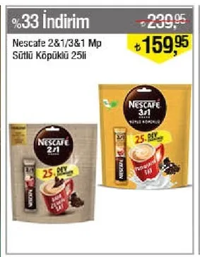 Nescafe 2&1/3&1 Mp Sütlü Köpüklü 25Li