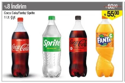 Coca Cola/Fanta/ Sprite 1 Lt. Çşt.