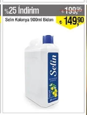 Selin Kolonya 900Ml Bidon