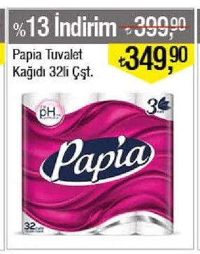 Papia Tuvalet Kağıdı 32Li Çşt