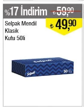 Selpak Mendil Klasik Kutu 50Li