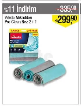 Vileda Mikrofiber Pro Clean Bez 2+1