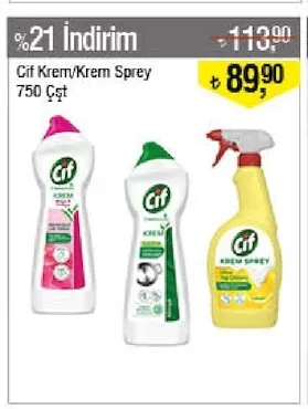 Cif Krem/Krem Sprey 750 Çşt