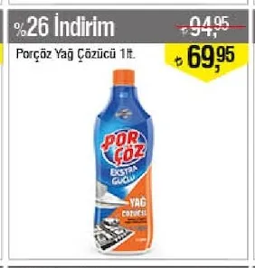 Porçöz Yağ Çözücü 1 Lt