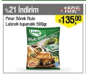 Pınar Börek Rulo Labneli-Ispanaklı 500Gr