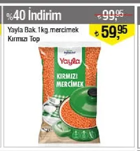 Yayla Bak. 1Kg.Mercimek Kırmızı Top