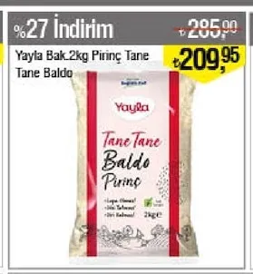 Yayla Bak.2Kg Pirinç Tane Tane Baldo