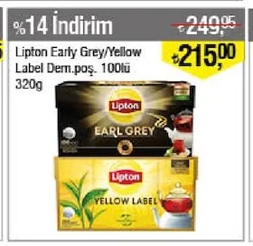 Lipton Early Grey/Yellow Label Dem.Poş. 100'Lü 320G
