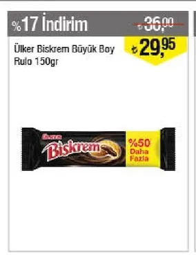 Ülker Biskrem Büyük Boy Rulo 150Gr