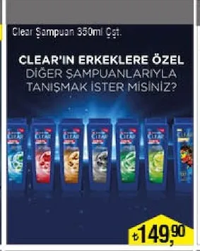 Clear Şampuan 350Ml Çst.
