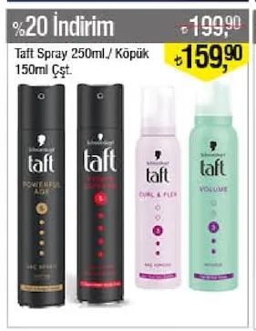 Taft Spray 250Ml/ Köpük 150Ml Çst.