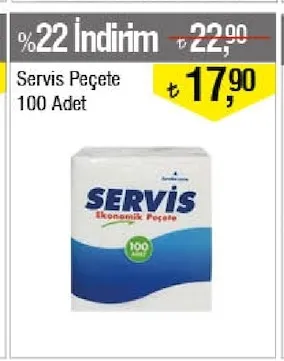 Servis Peçete 100 Adet