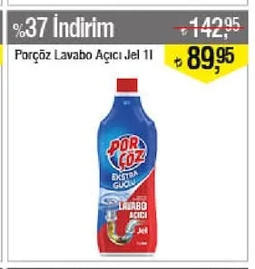 Porçöz Lavabo Açıcı Jel 1 L