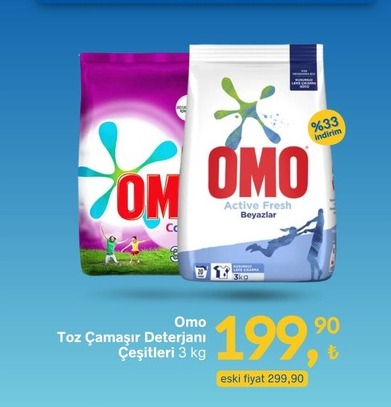 Omo Toz Çamaşır Deterjanı Çeşitleri 3 Kg