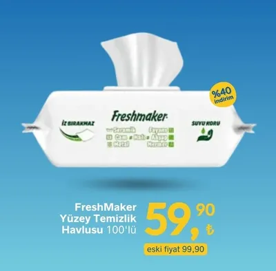 Freshmaker Yüzey Temizlik Havlusu 100'Lü