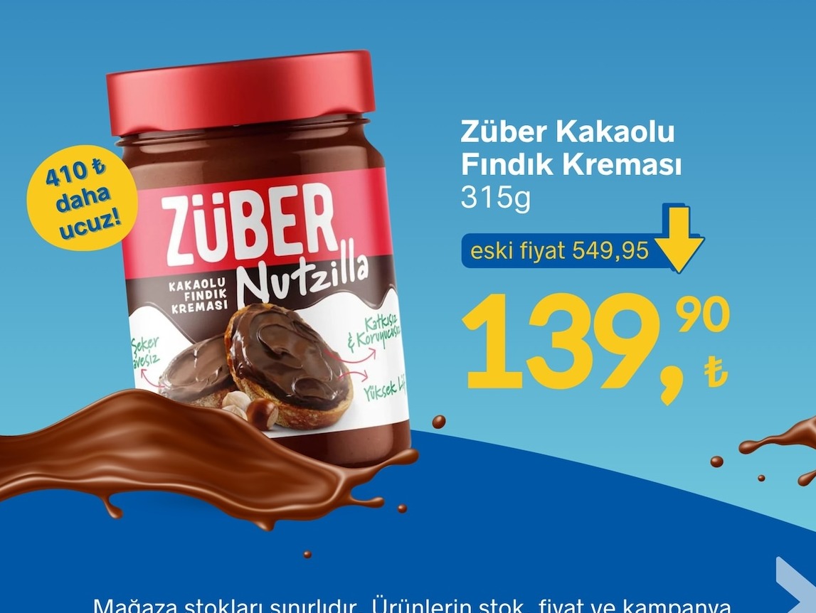 Züber Kakaolu Fındık Kreması 315G