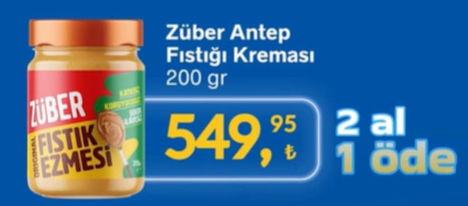 Züber Antep Fıstığı Kreması 200 Gr