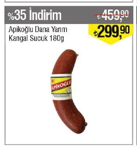 Apikoğlu Dana Yarım Kangal Sucuk 180G