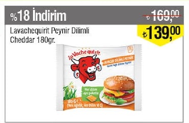 Lavachequirit Peynir Dilimli Cheddar 180Gr