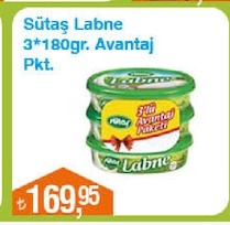 Sütaş Labne 3*180Gr Avantaj Pkt