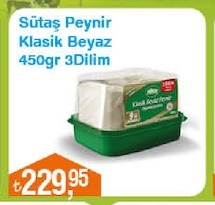 Sütaş Peynir Klasik Beyaz 450Gr 3Dilim