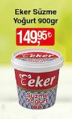 Eker Süzme Yoğurt 900Gr