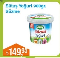 Sütaş Yoğurt 900Gr Süzme