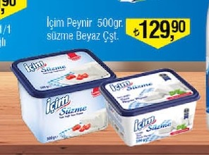 İçim Peynir 500Gr Süzme Beyaz Çşt