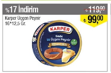 Karper Üçgen Peynir 16*12.5 Gr.