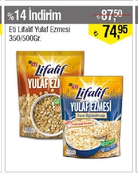 Eti Lifalif Yulaf Ezmesi 350/500Gr