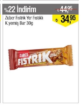 Züber Fıstnk Yer Fıstıklı K.Yemiş Bar 30G