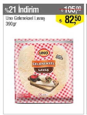 Uno Geleneksel Lavaş 390Gr