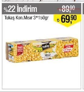 Tukaş Kon.Mısır 3*150Gr