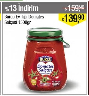 Burcu Ev Tipi Domates Salçası 1500Gr