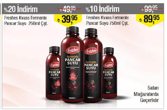 Freshes Kvass Fermente Pancar Suyu 250Ml Çşt.