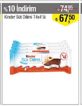 Kinder Süt Dilimi T4X4'Lü