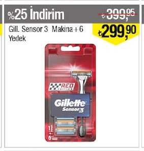 Gill. Sensor 3 Makina + 6 Yedek