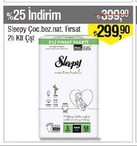 Sleepy Çoc.Bez.Nat. Fırsat 2Li Klt Çst