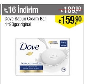Dove Sabun Cream Bar 4*90Gr.Original