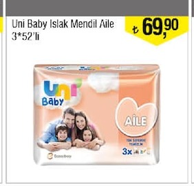 Uni Baby Islak Mendil Aile 3*52'Li