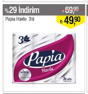 Papia Havlu 3Lü