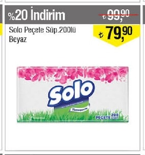 Solo Peçete Süp.200Lü Beyaz