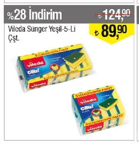 Vileda Sünger Yeşil-5-Li Çşt.