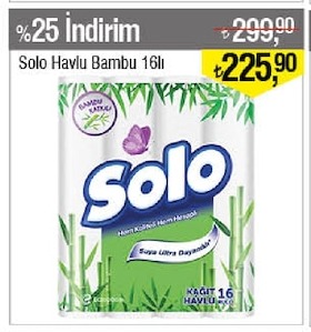 Solo Havlu Bambu 16'Lı