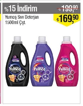 Yumoş Sıvı Deterjan 1500Ml Çşt