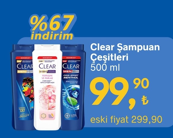 Clear Şampuan Çeşitleri 500 Ml