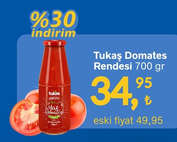 Tukaş Domates Rendesi 700 Gr
